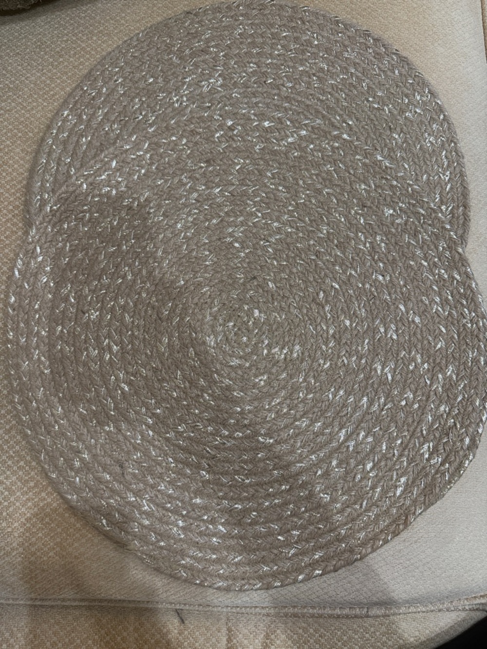 Woven Round Placemats Set of 4 - Natural Beige